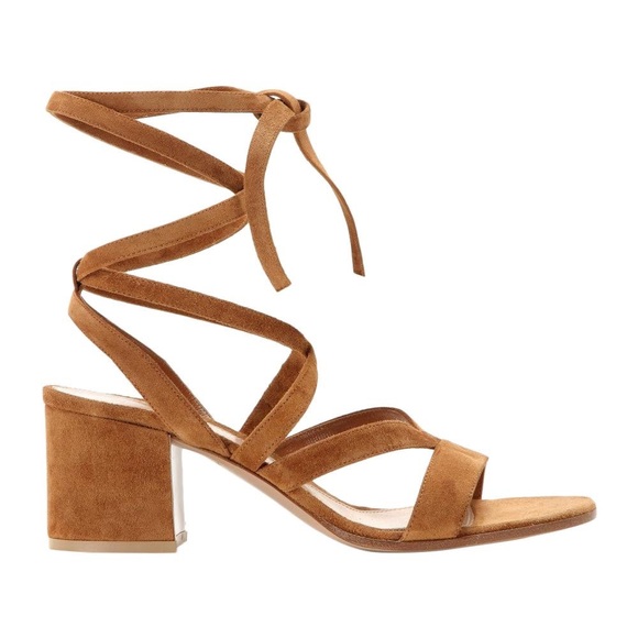 Gianvito Rossi Shoes - Gianvito Rossi Janis 60 lcae-up sandals with block heel - brown